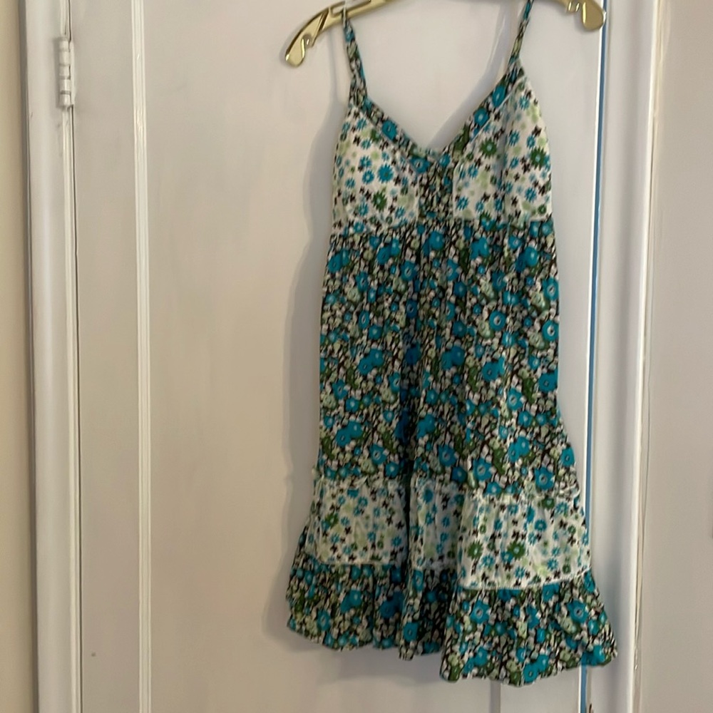 Summer floral dress with adjustable straps